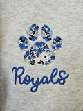 Floral Royals Paw Print Embroidered