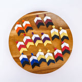 Chevron School Spirit Dangles - White/Blue/Black
