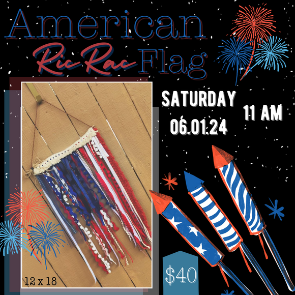 Ric Rac ribbon American Flag