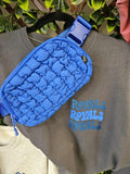 Royal Wave Puff Glitter Crew Neck Sweatshirt