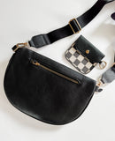 Checkered Crossbody Fanny Pack | Slim Card Holder | Wallet