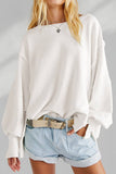 Long Sleeve Crewneck Sweatshirt PRAY APPLIQUE