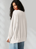 Long Sleeve Crewneck Sweatshirt PRAY APPLIQUE