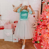 Christmas Graphic Tee Funny Holiday Shirt Tree Car Design