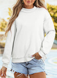 Oversize Reversible Mock Neck Sweatshirt