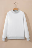 Oversize Reversible Mock Neck Sweatshirt