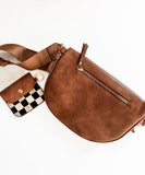 Checkered Crossbody Fanny Pack | Slim Card Holder | Wallet