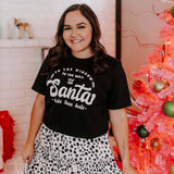 Christmas Graphic Tee Funny Holiday Shirt Santa Decks Halls