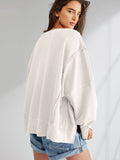 Long Sleeve Crewneck Sweatshirt PRAY APPLIQUE