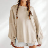 Long Sleeve Crewneck Sweatshirt PRAY APPLIQUE