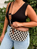 Checkered Crossbody Fanny Pack | Slim Card Holder | Wallet