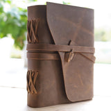 DIY leather journal.