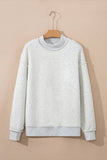 Oversize Reversible Mock Neck Sweatshirt