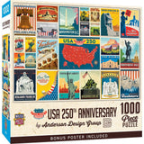 Vintage Posters - USA 250th Anniversary 1000 Piece Jigsaw Puzzle