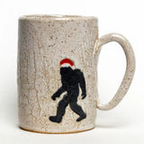 Santa Sasquatch Handmade in Ohio Ceramic White 14oz Mug