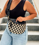 Checkered Crossbody Fanny Pack | Slim Card Holder | Wallet