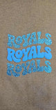 Royal Wave Puff Glitter Crew Neck Sweatshirt