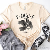 F-CAW-F Gothic Raven T-Shirt, Snarky Halloween Tee