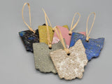 Ohio State Shaped Handmade Stoneware Ceramic Ornaments - Asst. Colors