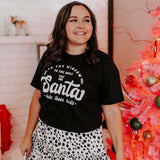 Christmas Graphic Tee Funny Holiday Shirt Santa Decks Halls