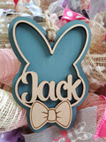 Personalized Easter tag, name, hand painted