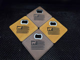 4in x 4in Square Leatherette Bottle Opener Coaster